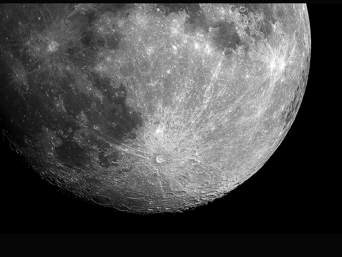 luna cherno belye monohromnye astronomiya oboi